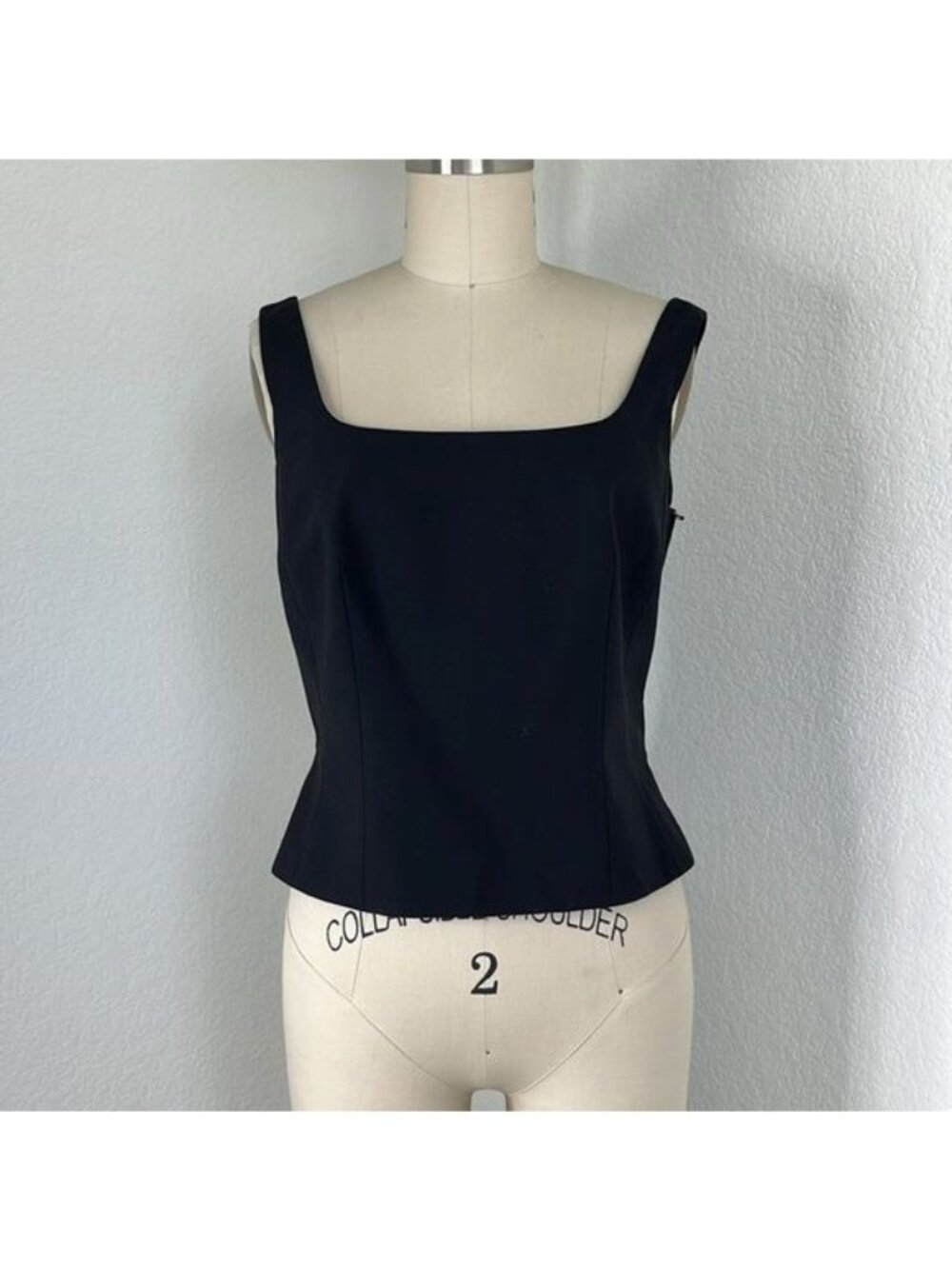 Giorgio Armani VTG 90s Suit Shell Tailored Side Zip Top